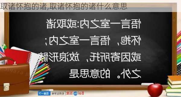 取诸怀抱的诸,取诸怀抱的诸什么意思