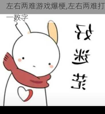 左右两难游戏爆梗,左右两难打一数字