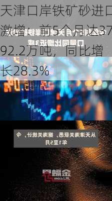 天津口岸铁矿砂进口量激增：前5个月达3792.2万吨，同比增长28.3%