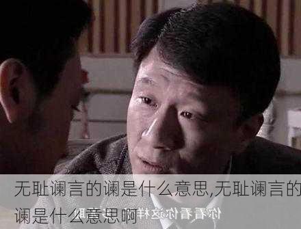 无耻谰言的谰是什么意思,无耻谰言的谰是什么意思啊