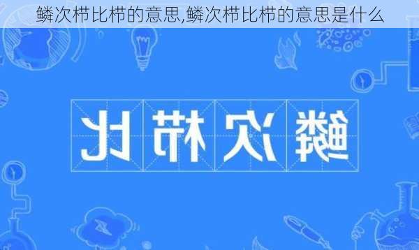 鳞次栉比栉的意思,鳞次栉比栉的意思是什么