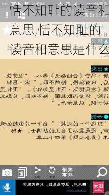 恬不知耻的读音和意思,恬不知耻的读音和意思是什么