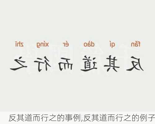 反其道而行之的事例,反其道而行之的例子