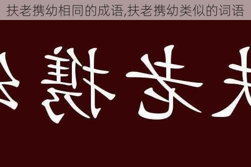 扶老携幼相同的成语,扶老携幼类似的词语