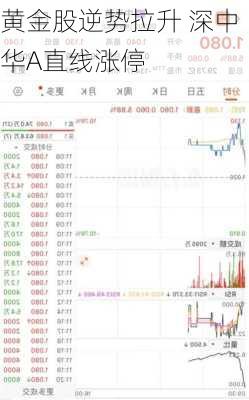 黄金股逆势拉升 深中华A直线涨停