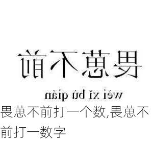 畏葸不前打一个数,畏葸不前打一数字