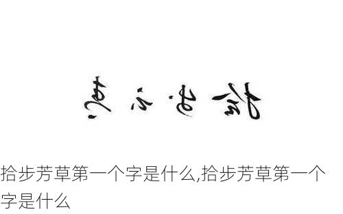 拾步芳草第一个字是什么,拾步芳草第一个字是什么