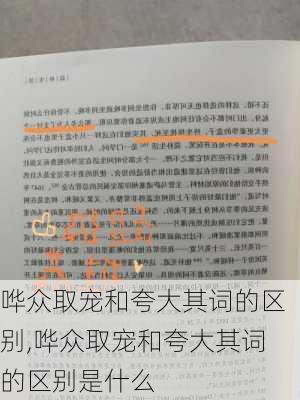 哗众取宠和夸大其词的区别,哗众取宠和夸大其词的区别是什么