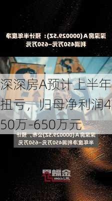 深深房A预计上半年扭亏，归母净利润450万-650万元