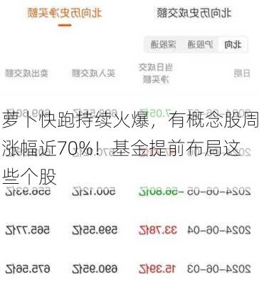 萝卜快跑持续火爆，有概念股周涨幅近70%！基金提前布局这些个股