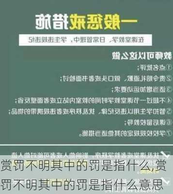 赏罚不明其中的罚是指什么,赏罚不明其中的罚是指什么意思