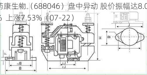 药康生物（688046）盘中异动 股价振幅达8.01%  上涨7.53%（07-22）