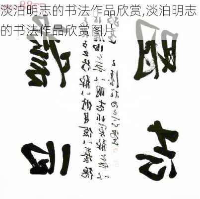 淡泊明志的书法作品欣赏,淡泊明志的书法作品欣赏图片