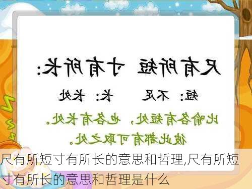 尺有所短寸有所长的意思和哲理,尺有所短寸有所长的意思和哲理是什么