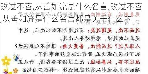 改过不吝,从善如流是什么名言,改过不吝,从善如流是什么名言都是关于什么的