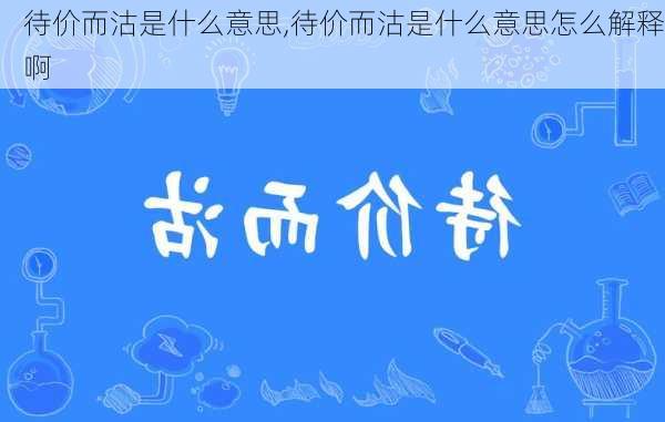 待价而沽是什么意思,待价而沽是什么意思怎么解释啊