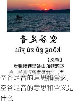 空谷足音的意思和含义,空谷足音的意思和含义是什么