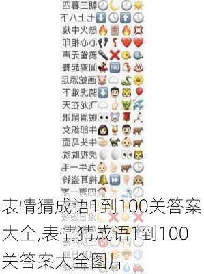 表情猜成语1到100关答案大全,表情猜成语1到100关答案大全图片