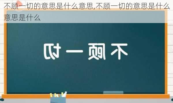 不顾一切的意思是什么意思,不顾一切的意思是什么意思是什么