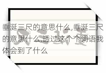 垂涎三尺的意思什么,垂涎三尺的意思什么,透过这个个词语我体会到了什么