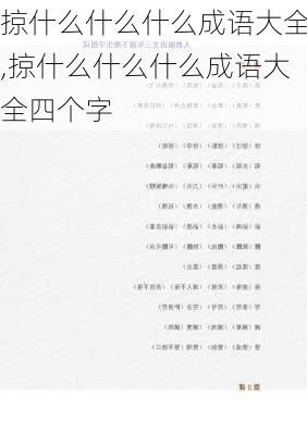 掠什么什么什么成语大全,掠什么什么什么成语大全四个字