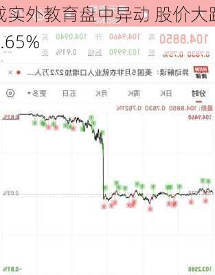 成实外教育盘中异动 股价大跌6.65%