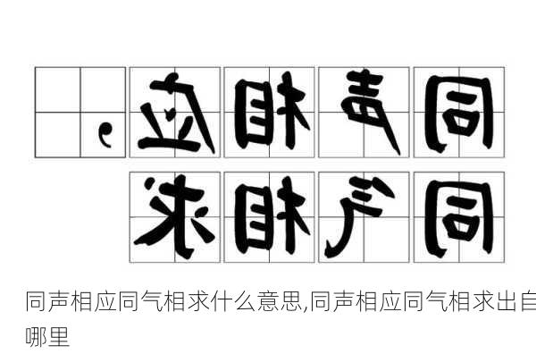 同声相应同气相求什么意思,同声相应同气相求出自哪里