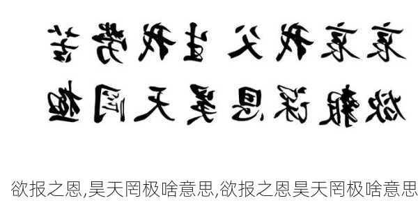 欲报之恩,昊天罔极啥意思,欲报之恩昊天罔极啥意思