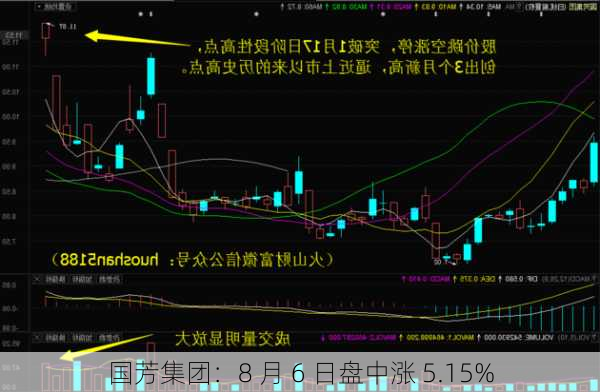 国芳集团：8 月 6 日盘中涨 5.15%