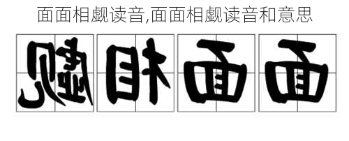 面面相觑读音,面面相觑读音和意思