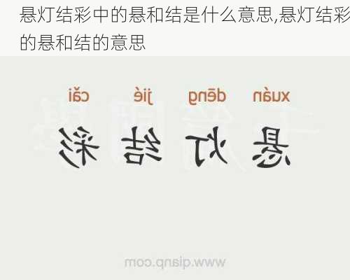 悬灯结彩中的悬和结是什么意思,悬灯结彩的悬和结的意思