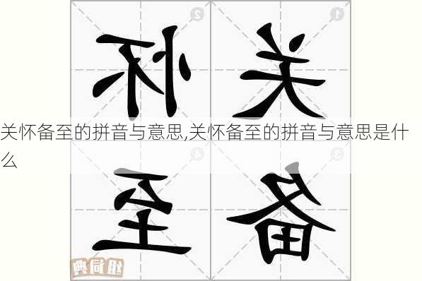 关怀备至的拼音与意思,关怀备至的拼音与意思是什么