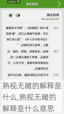 熟视无睹的解释是什么,熟视无睹的解释是什么意思