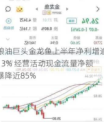 粮油巨头金龙鱼上半年净利增逾13% 经营活动现金流量净额暴降近85%