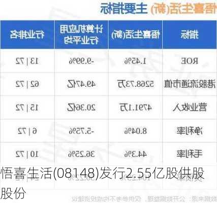 悟喜生活(08148)发行2.55亿股供股股份