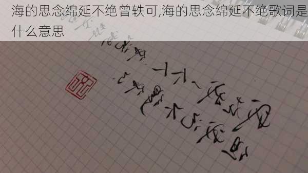 海的思念绵延不绝曾轶可,海的思念绵延不绝歌词是什么意思