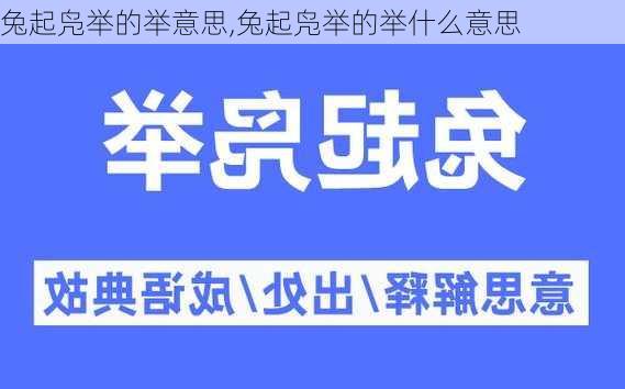 兔起凫举的举意思,兔起凫举的举什么意思