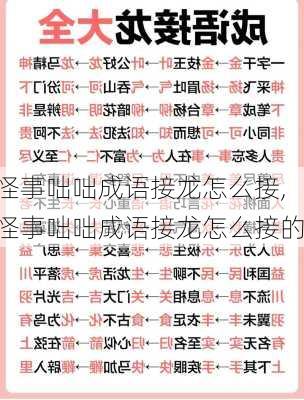 怪事咄咄成语接龙怎么接,怪事咄咄成语接龙怎么接的