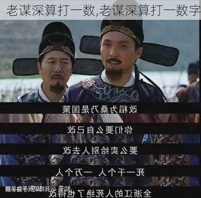 老谋深算打一数,老谋深算打一数字