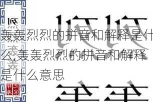 轰轰烈烈的拼音和解释是什么,轰轰烈烈的拼音和解释是什么意思