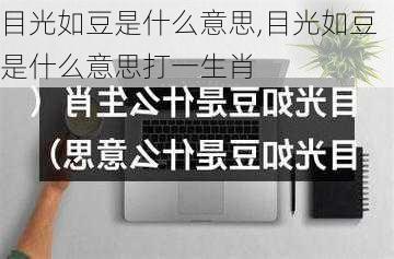 目光如豆是什么意思,目光如豆是什么意思打一生肖