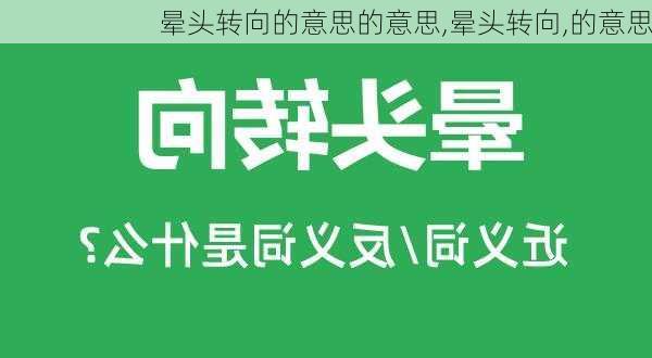 晕头转向的意思的意思,晕头转向,的意思