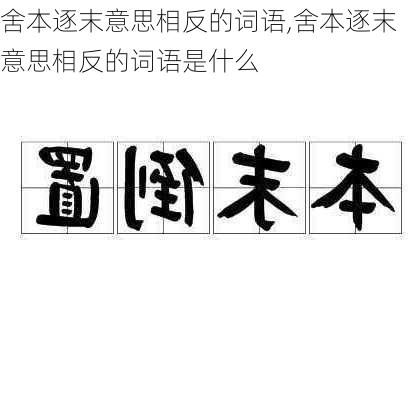 舍本逐末意思相反的词语,舍本逐末意思相反的词语是什么