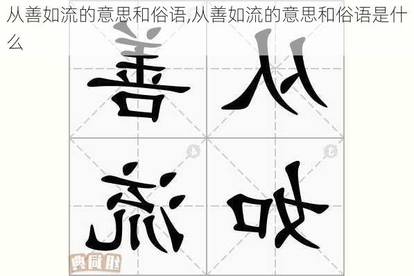 从善如流的意思和俗语,从善如流的意思和俗语是什么