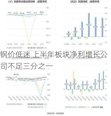 钢价低迷 上半年板块净利增长公司不足三分之一