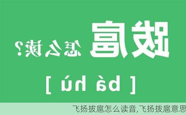 飞扬拔扈怎么读音,飞扬拨扈意思