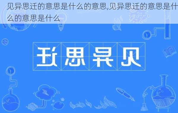 见异思迁的意思是什么的意思,见异思迁的意思是什么的意思是什么