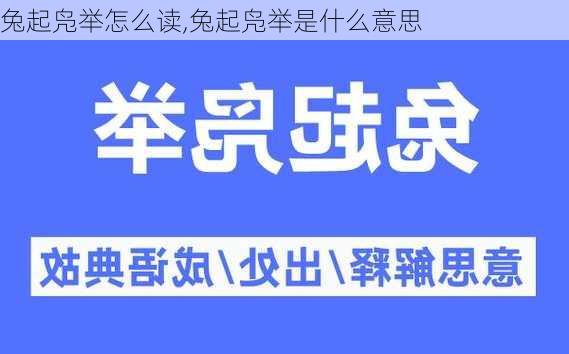 兔起凫举怎么读,兔起凫举是什么意思