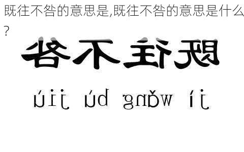 既往不咎的意思是,既往不咎的意思是什么?