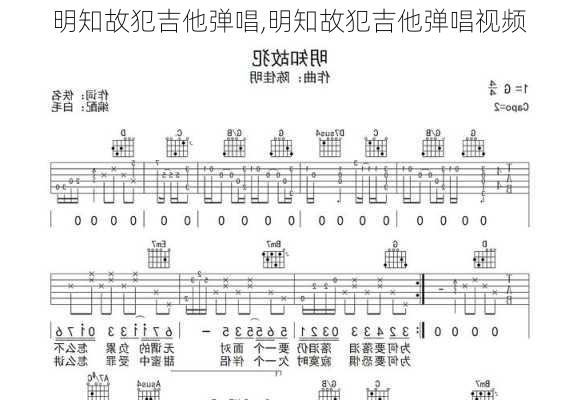 明知故犯吉他弹唱,明知故犯吉他弹唱视频